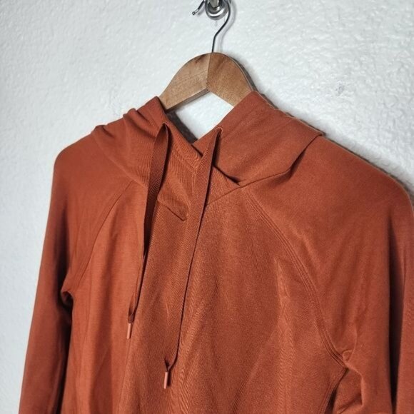 Athleta Boardwalk High Hip Hoodie in Canyon Orange Women's Size XXS - Picture 5 of 6